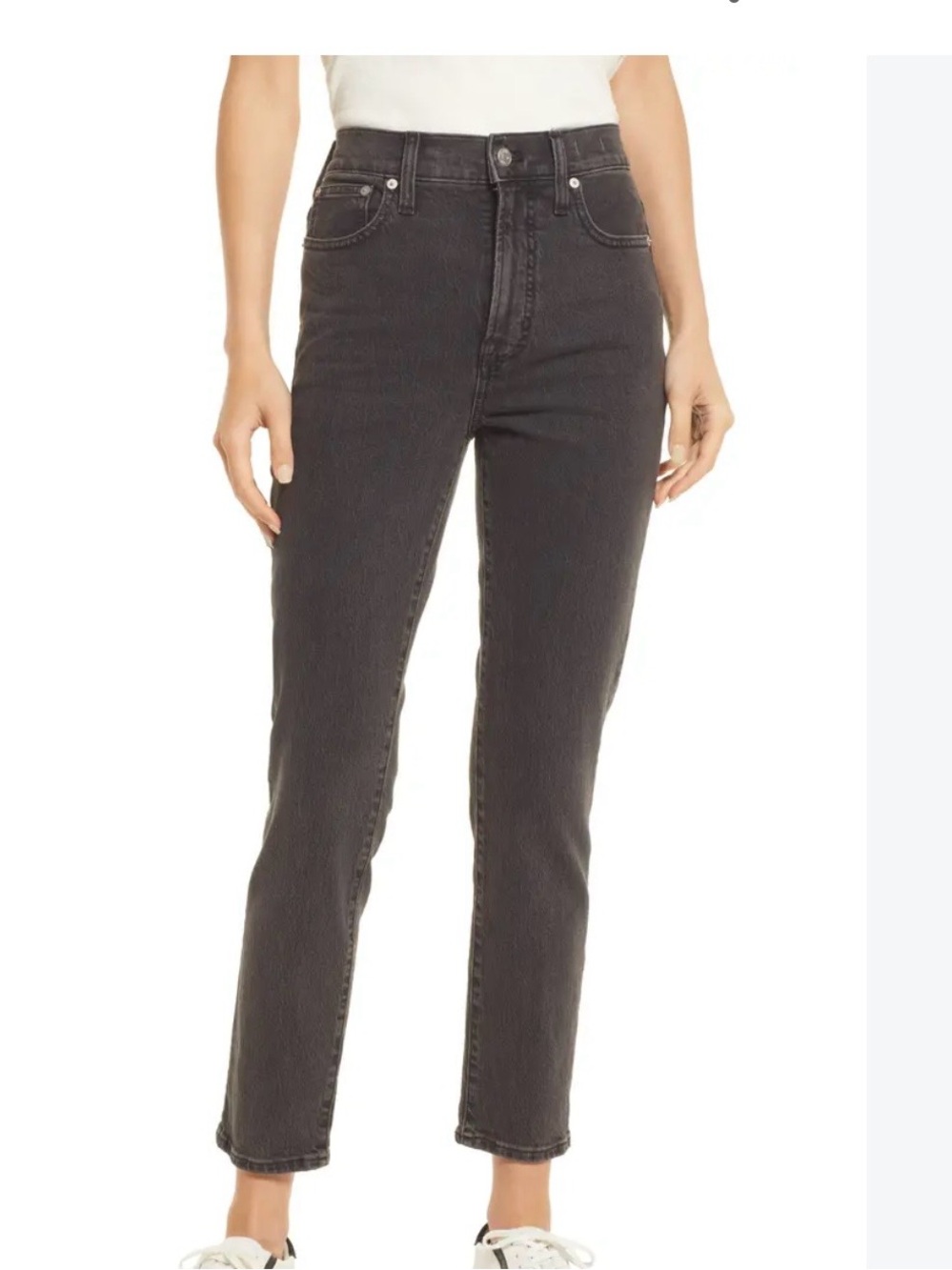 Madewell The Perfect Vintage Jean Size 24 Washed Black High Rise Ankle